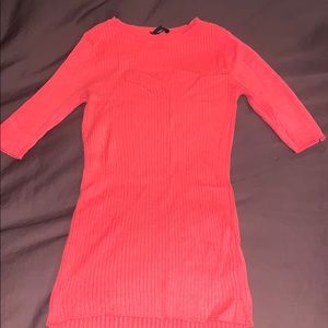 Express Ribbed red/orange top, great condition!